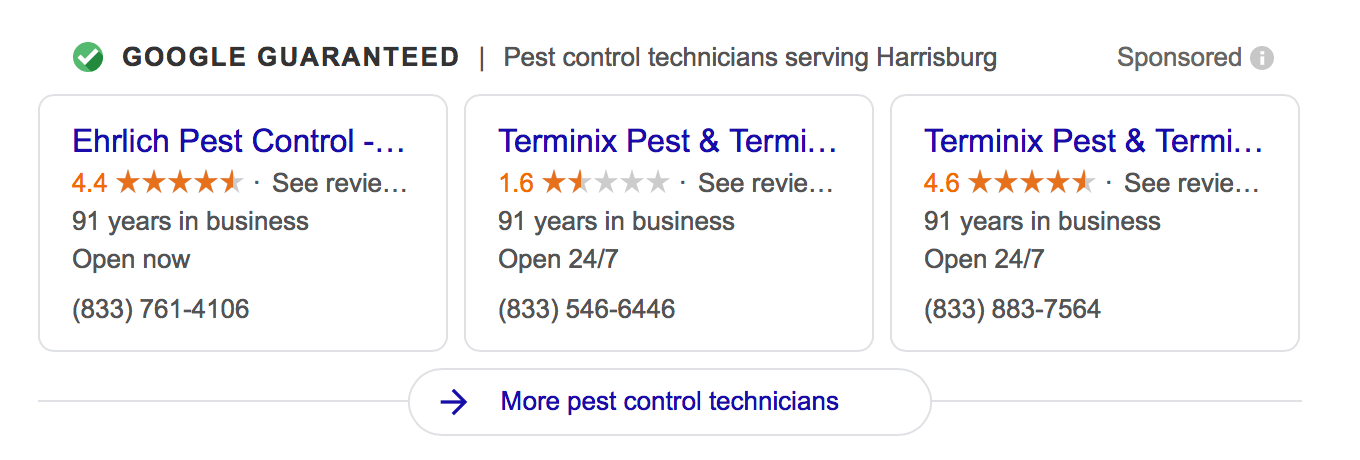 pest control local service ads