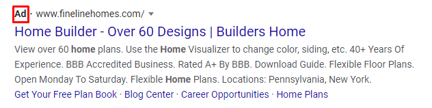 ppc ad home builder