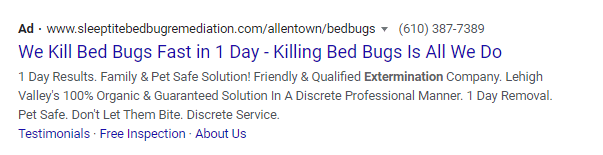 ppc ad pest control