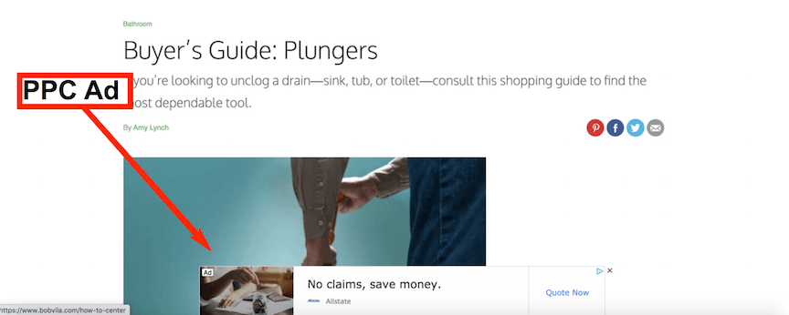 PPC display ad example