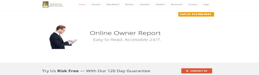 Property management website example