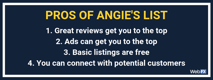 the pros of angies list