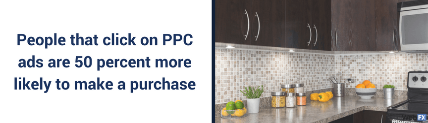 A statistic on the conversion rate for PPC advertisements