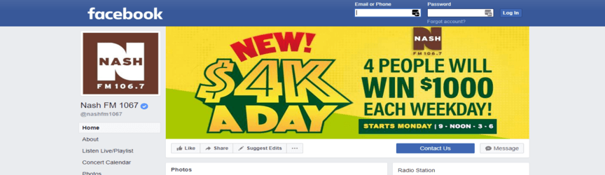 radio station Facebook page