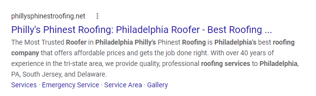 roofing seo listing