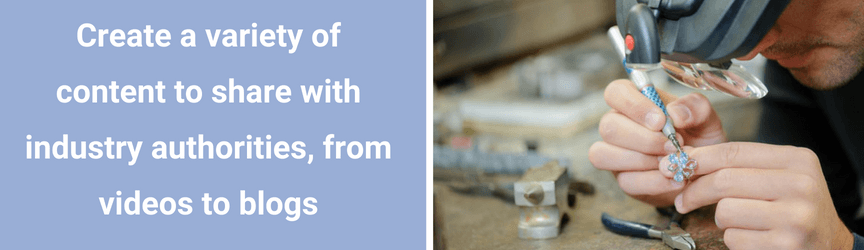 The types of content that jewelers can share with industry leaders