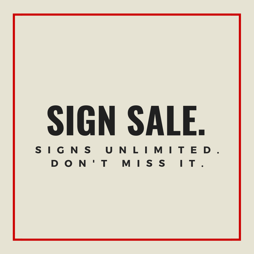 sign sale