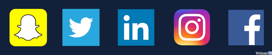 graphic of social buttons