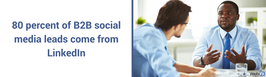 A statistic on the leads generated from LinkedIn