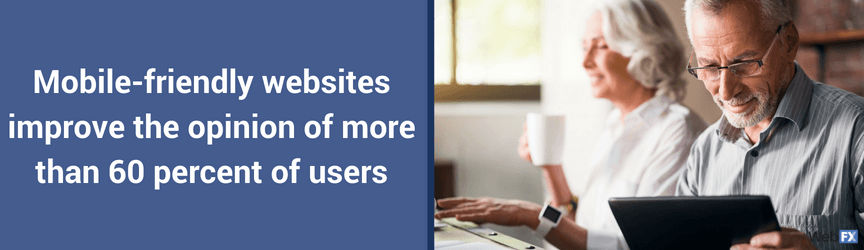 A statistic on how mobile-friendly websites affect user opinion