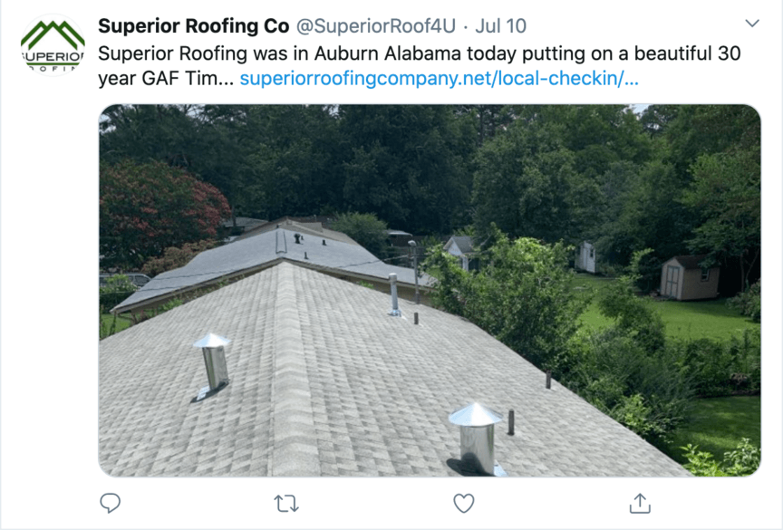 roofing account twitter
