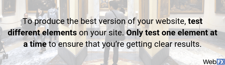 a/b testing for your website design