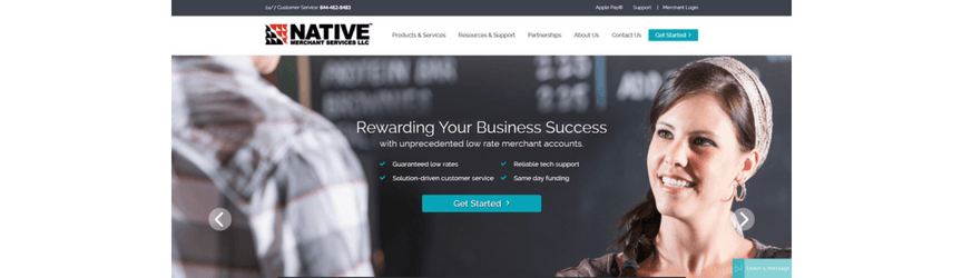Example of a service industry website and its branding