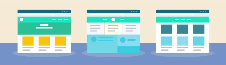 3 different versions of a website