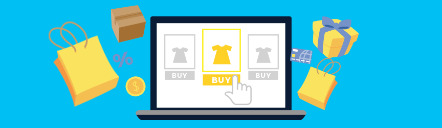 clicking 'buy' on computer screen