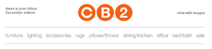 Header of a CB2 email