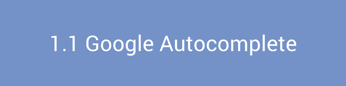 Keyword Research Autocomplete