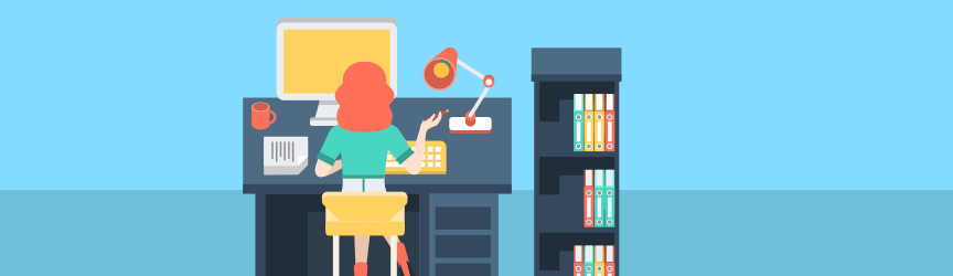 someone working from a desk at home