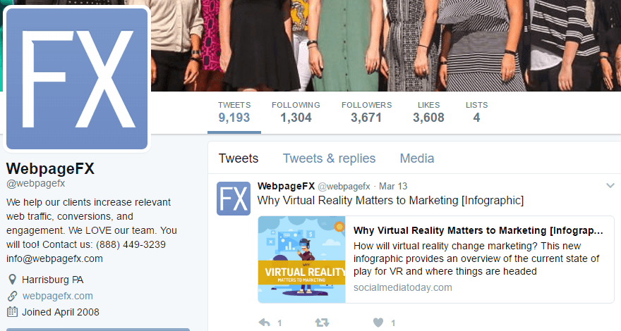 Social Media Marketing Twitter Example