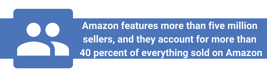 A statistic on the number of sellers on Amazon