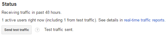 Send test traffic