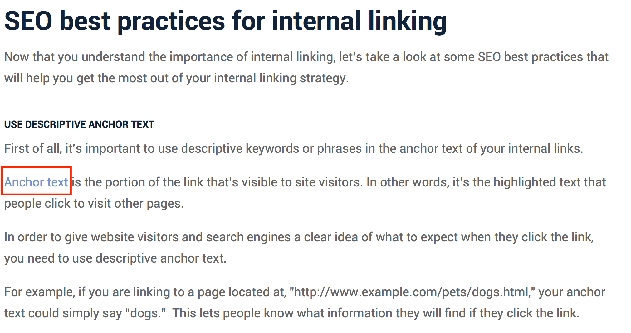 internal linking for seo