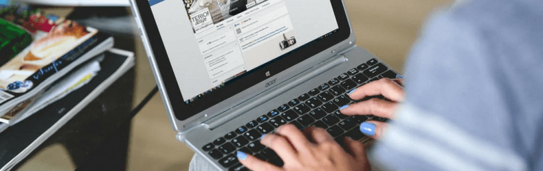 woman on computer