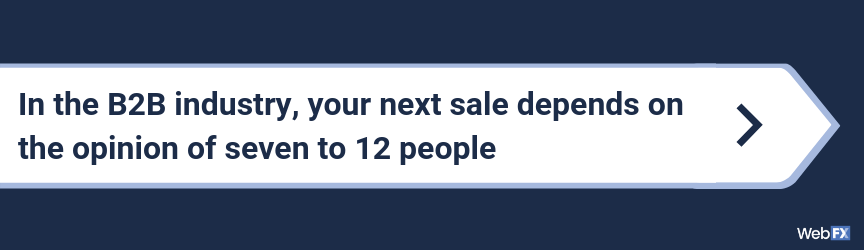 In the B2B industry, your next sale depends on the opinion of seven to 12 people