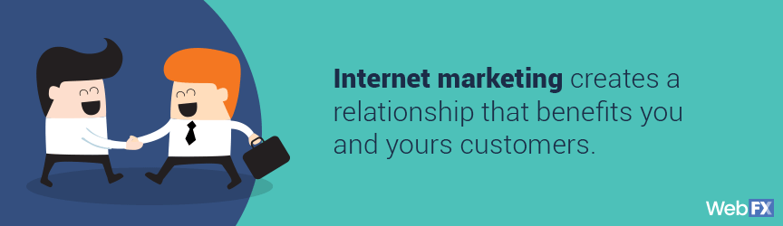 internet marketing creates a relationship that benefits you and your customers