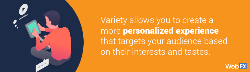 An advantage of Internet marketing is the ability to create personalized content