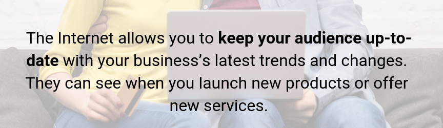 Internet marketing benefits consumers by keeping them up-to-date
