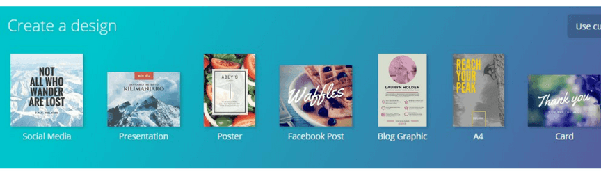 screenshot of canva