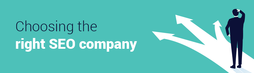 A graphic for choosing the right SEO company