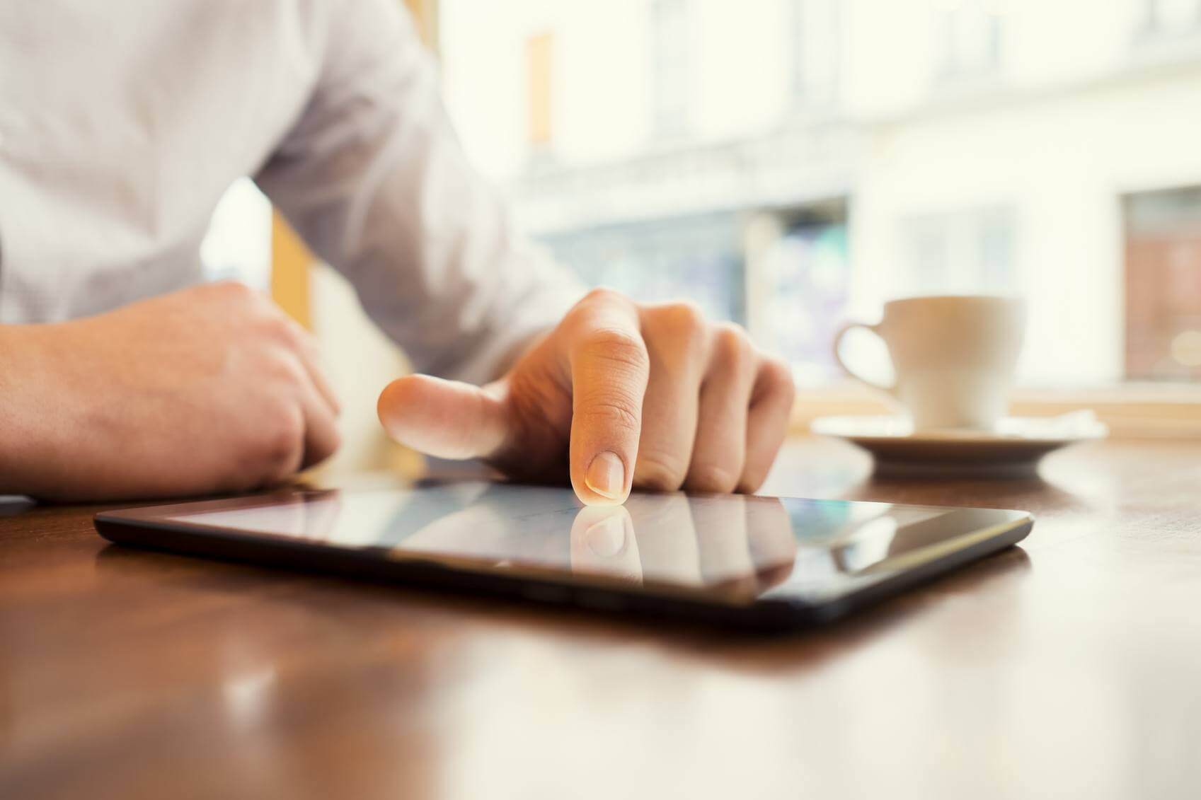 tapping a tablet