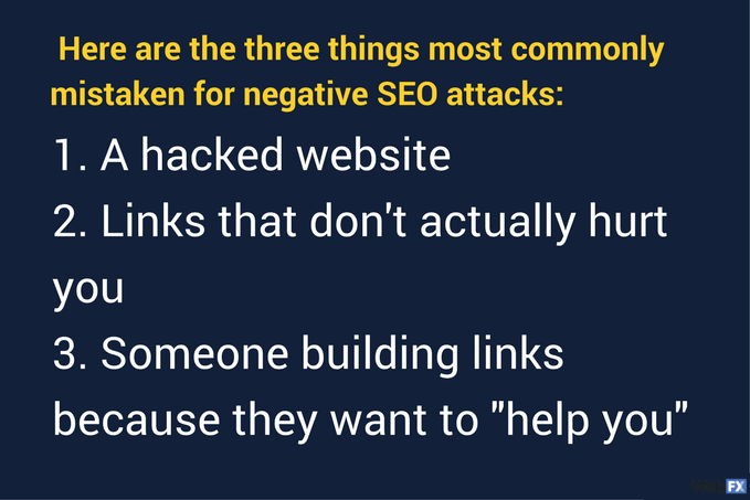 commonly mistaken negative seo