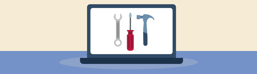 hardware tools on a computer screen