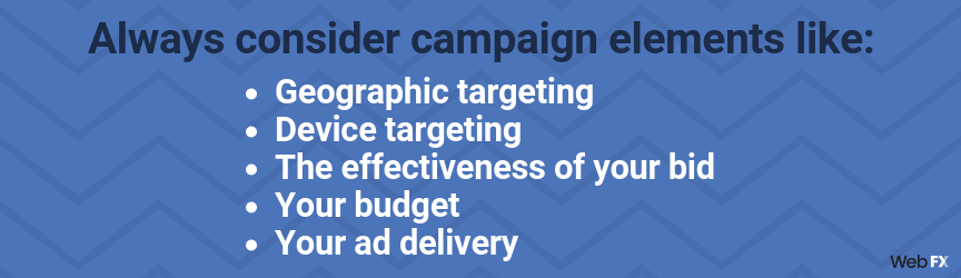 consider all of your campaign elements