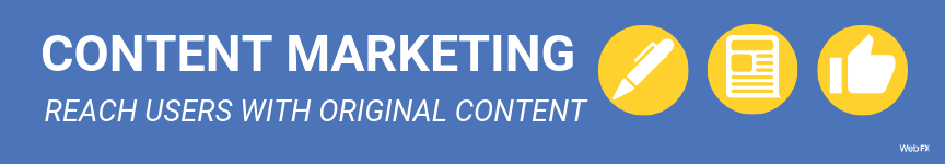 A header for content marketing