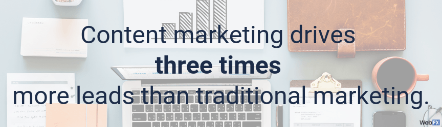 content marketing drives three timre more leads than traditional marketing