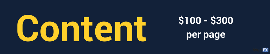 content costs 100-300 dollars per page