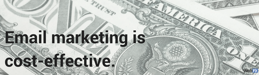 graphic saying email marketing is cost effective