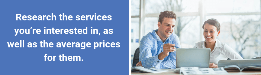The process of researching digital marketing services and consultants