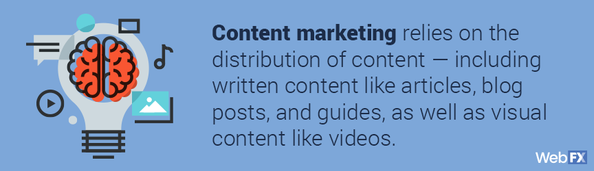 content marketing relies on the distribution of content