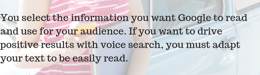 With speakable schema markup, you select what you want Google to read and use for your audience.