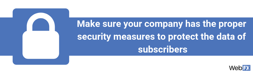 A best practice for email drip campaigns focuses on security