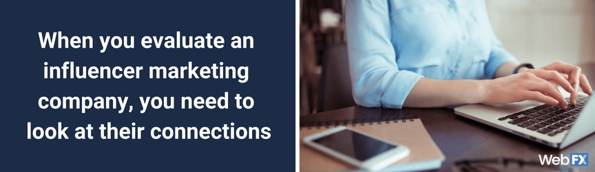 The process for researching an influencer marketing company