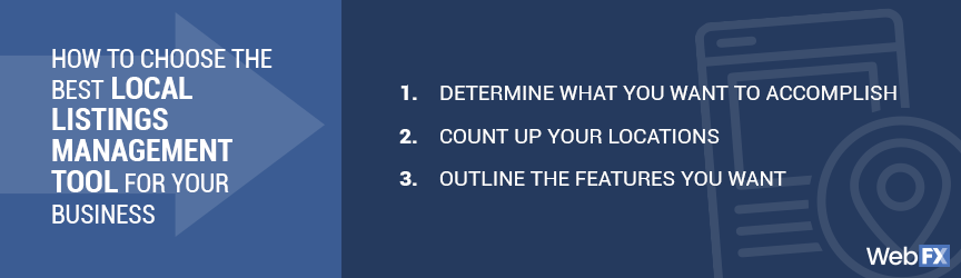 Steps for finding local listing management software