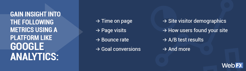 gain insight into the following metrics
