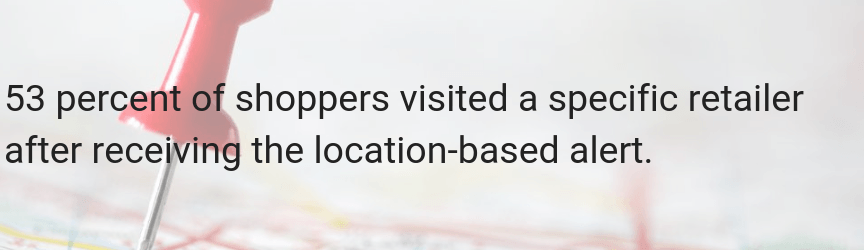 A statistic on notifications and geofences