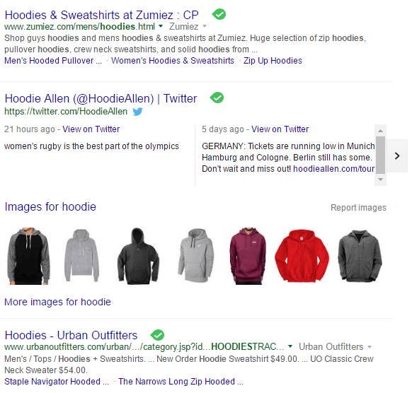 Google Search Results for Hoodie